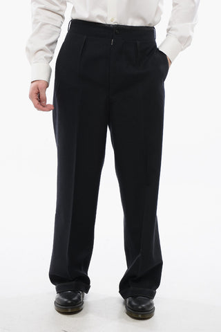 MM1 Wool Straight Fit Pants with Martingales