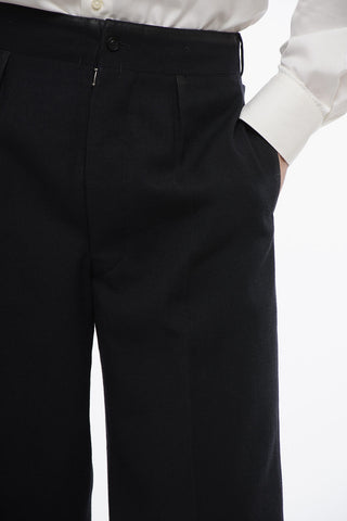 MM1 Wool Straight Fit Pants with Martingales
