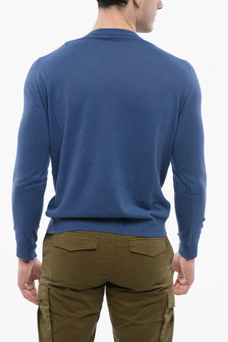 Linen-blended V neckline Sweater