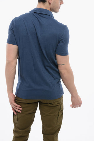 Linen Blend Polo With Breast Pocket