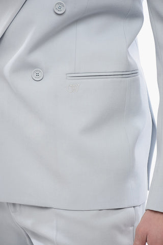 Satin Double-Breasted Blazer TATTOO with Peak Lapel