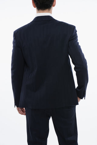 Blazer in Misto Lana Vergine SHIBORI con Design Jacquard