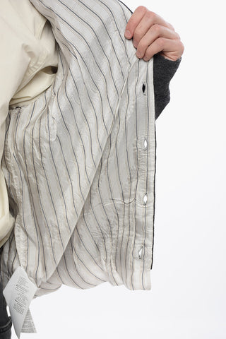Cardigan In Lana Doppio Strato Con Dettagli Distressed