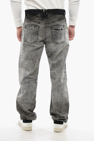 Stonewashed Straight-Leg Jeans 22cm