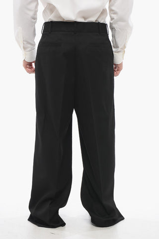 Pantaloni Loose Fit con Chiusura Nascosta