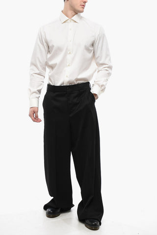 Pantaloni Loose Fit con Chiusura Nascosta