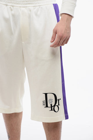 DIOR X ERL Acetate 47 Shorts with Contrasting Bands