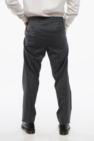 Single-breasted Virgin Wool Suit with Notch Lapel