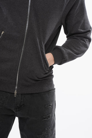 Brushed Cotton Zipped Hoodie