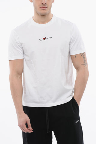 T-Shirt Girocollo CUPID in Cotone con Ricamo