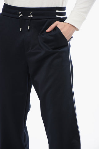 Joggers in Misto Cotone con Patch Logo