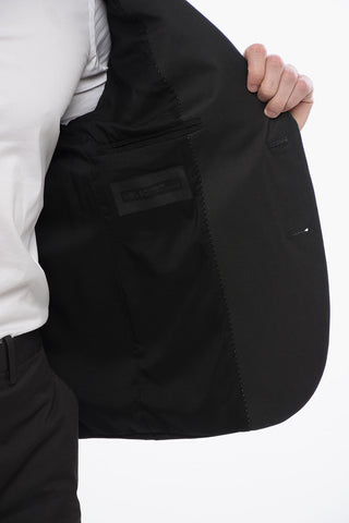 3-Pocketed Tech Cotton Suit with Notch Lapel