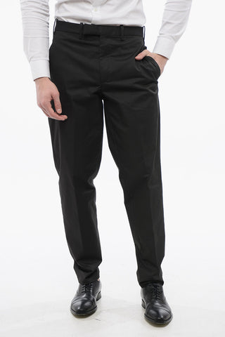 3-Pocketed Tech Cotton Suit with Notch Lapel
