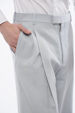 Pantaloni In Lana Con Doppia Pince