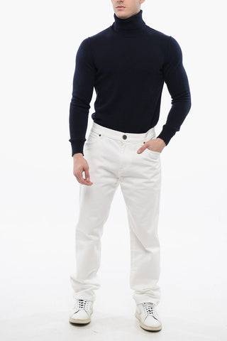 Straight Jeans With Tone-on-Tone Embroidered Logo