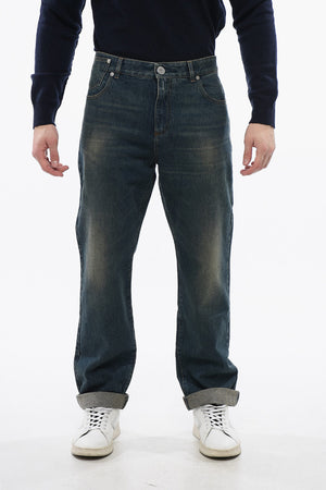 Vintage-Effect Tapered-Fit Jeans 19cm