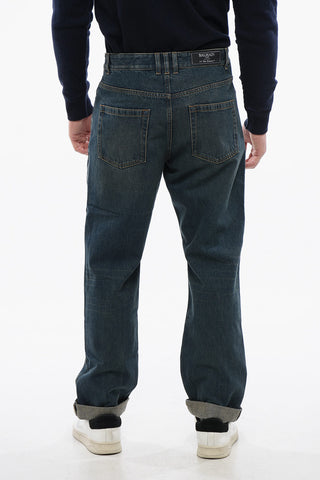 Vintage-Effect Tapered-Fit Jeans 19cm