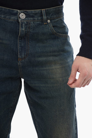 Vintage-Effect Tapered-Fit Jeans 19cm
