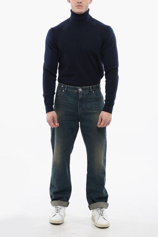 Vintage-Effect Tapered-Fit Jeans 19cm