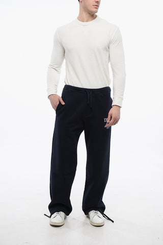 Fleeced Cotton DIOR47 Sweatpants with Drawstringed Ankle