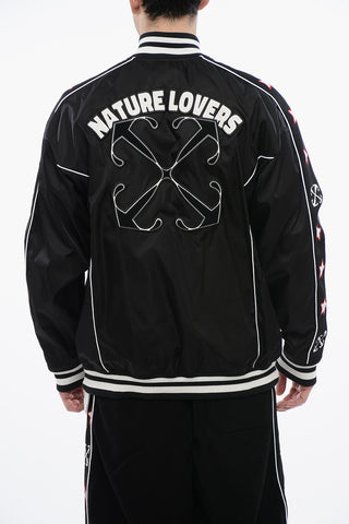 Bomber NATLOVER VARSITY in Nylon con Logo in Applicazione