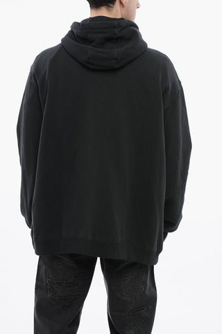 MM1 Cotton DEFILÈ Hoodie with Front Zip and Print