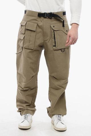 Cotton Blend Cargo Pants with Safety Belt
