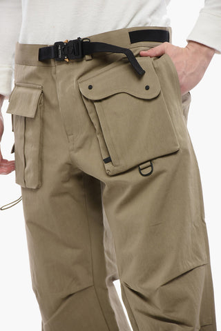 Cotton Blend Cargo Pants with Safety Belt