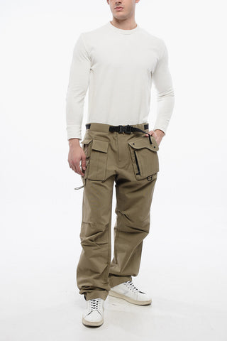 Cotton Blend Cargo Pants with Safety Belt
