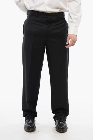 Mohair-Blend Four-Pocket Trousers