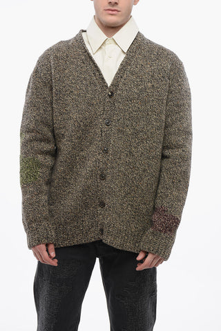 MM1 Cardigan in Lana e Alpaca con Scollo a V