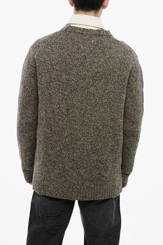 MM1 Cardigan in Lana e Alpaca con Scollo a V