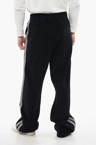 Wide-leg Joggers with Flocked Monogram