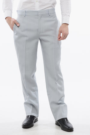 Pantaloni Chino in Lana Vergine con Zip alla Caviglia