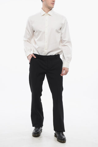 Front-pleated Flared Pants