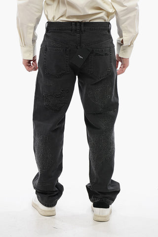 Distressed Straight-leg Denims