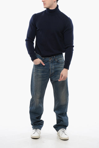 Jeans Wide-Fit con Lavaggio Trail 21cm