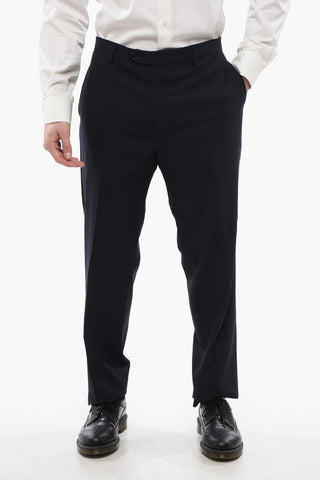 2-Piece Wool Blend Suit with Peak Lapel