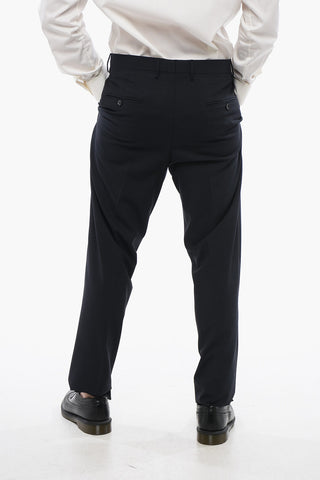 2-Piece Wool Blend Suit with Peak Lapel