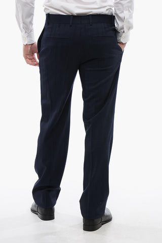 Jacquard-Wollmix-Chinos SHIBORI