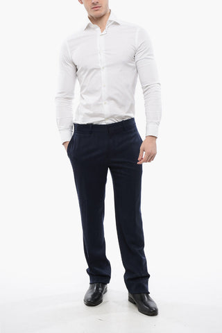 Jacquard-Wollmix-Chinos SHIBORI