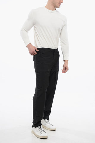 Joggers in Nylon con Zip Laterale