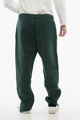 Brushed Cotton Joggers With Botton Zips