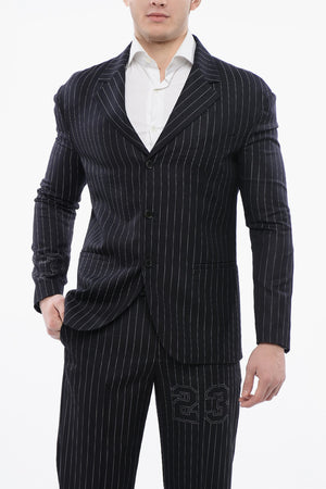 Blazer Gessato 23 con Tasche ad Aletta