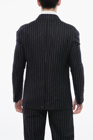 Blazer Gessato 23 con Tasche ad Aletta