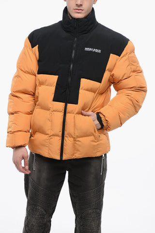 Two Tone Designed LOGO CROSS Padded Jacket