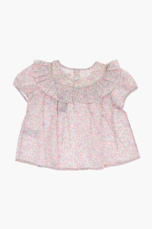 Blouse FOSCA with Floral Pattern and Ruffles