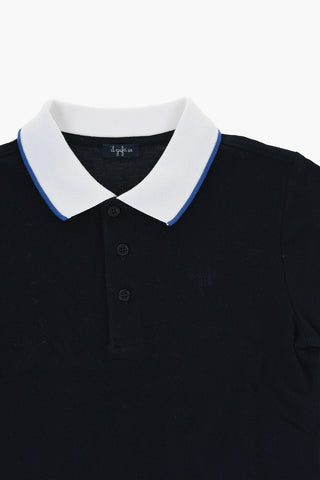 Piquet Cotton Polo Shirt with Contrasting Details