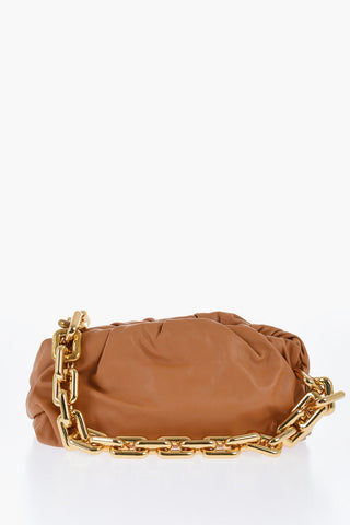 Leather THE CHAIN POUCH Bag with Magnetic Closure