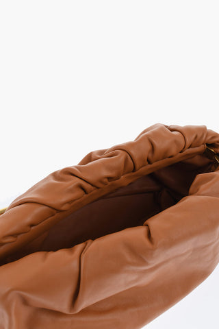 Leather THE CHAIN POUCH Bag with Magnetic Closure